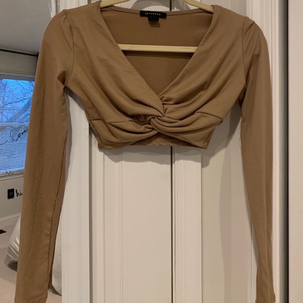 Nude crop top